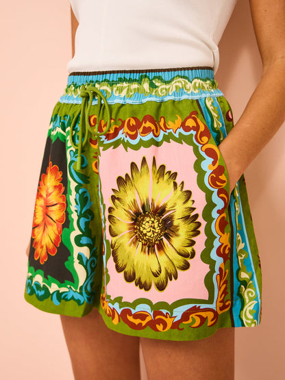Crazy Daisy floral-print shorts