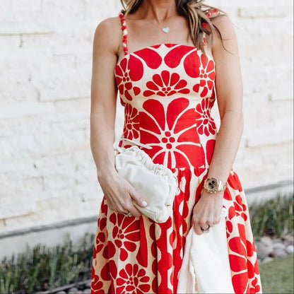 Red Tribal Sundress