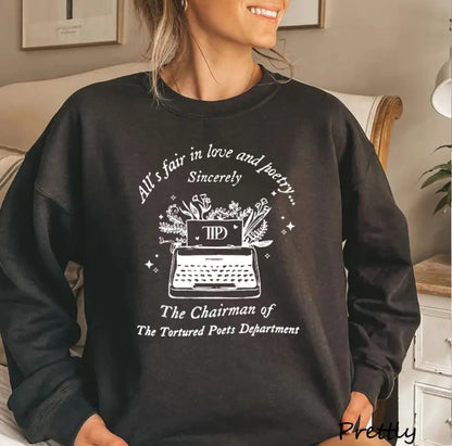 TTPD All's Fair Typewriter Sweatshirt