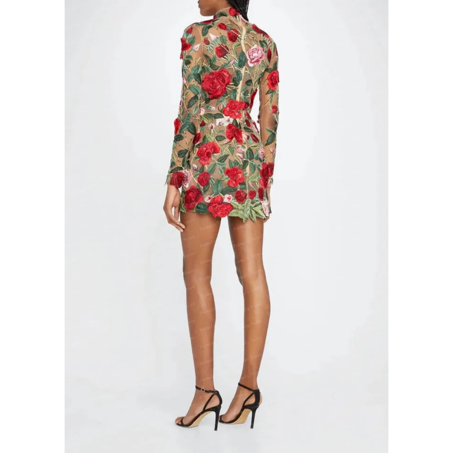 Ella Red Rose Floral Mini