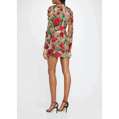 Ella Red Rose Floral Mini