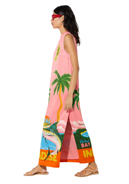 Paradise Inn Silk Maxi Dress