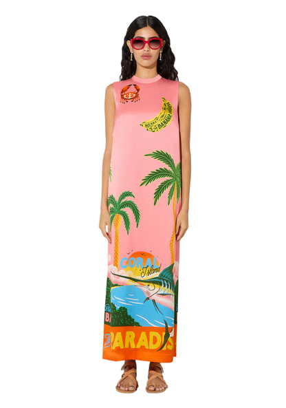 Paradise Inn Silk Maxi Dress