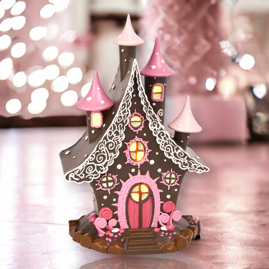 10in LED Brown Candy Manor House