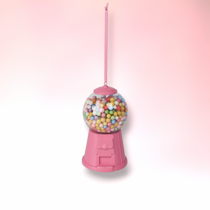 Bright Pink Bubblegum Machine Orn /2