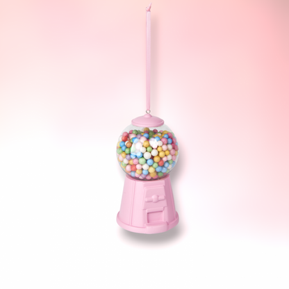 Bright Pink Bubblegum Machine Orn /2