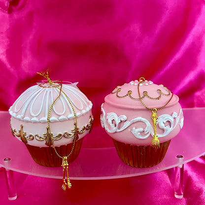 Pink Cupcake Ornaments /2