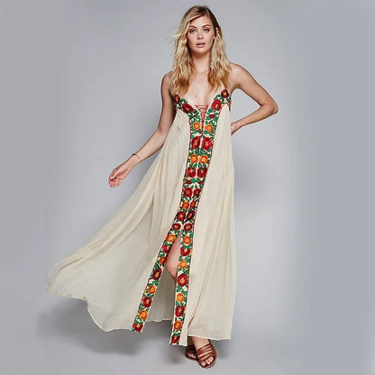 White Floral Maxi Dress