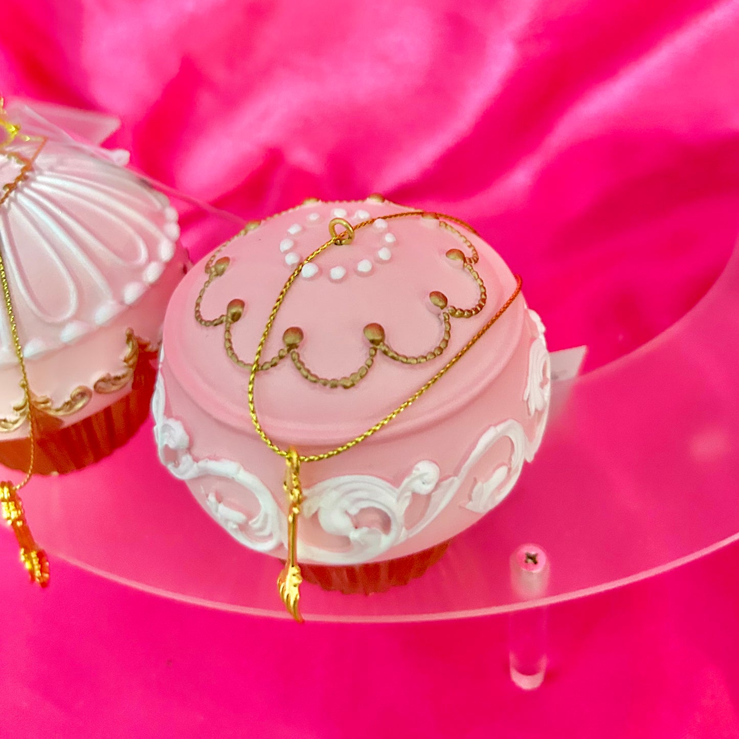 Pink Cupcake Ornaments /2