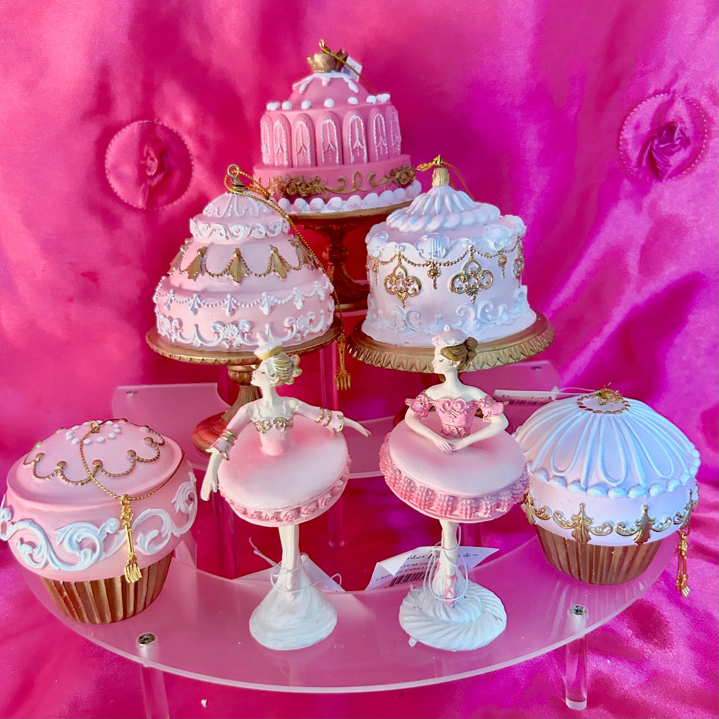 Pink Cupcake Ornaments /2