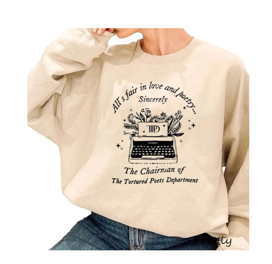 TTPD All's Fair Typewriter Sweatshirt
