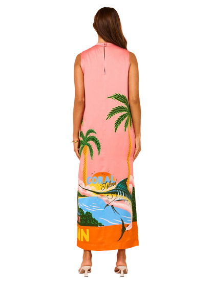 Paradise Inn Silk Maxi Dress