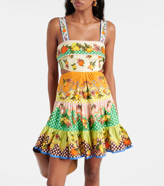 Orangery Cut-Out Mini Dress