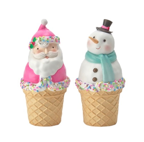 Santa/Snowman Ice Cream Cones
