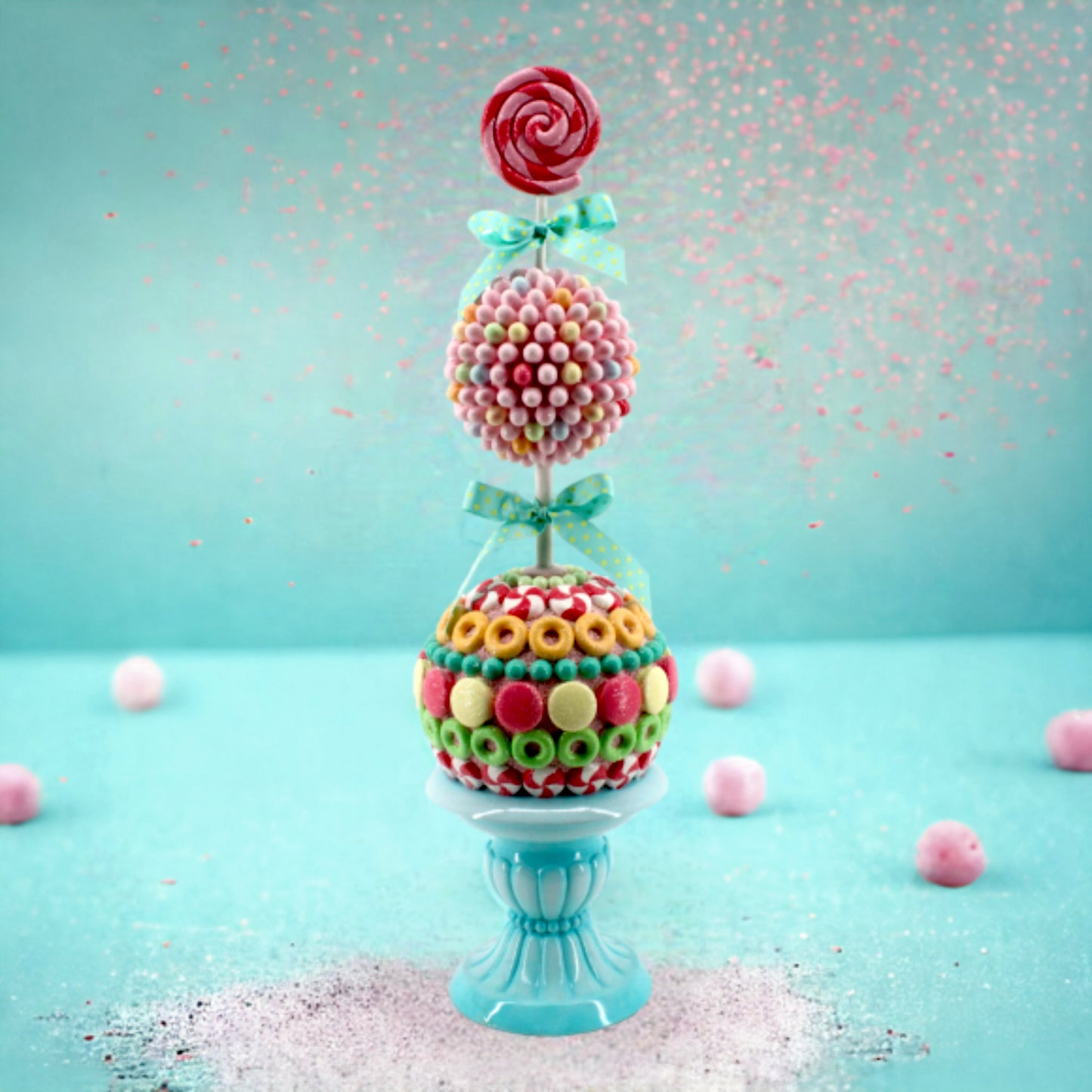 Candy Lollipop Topiary Blue