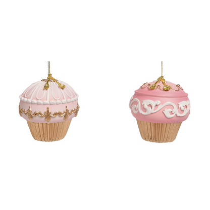 Pink Cupcake Ornaments /2