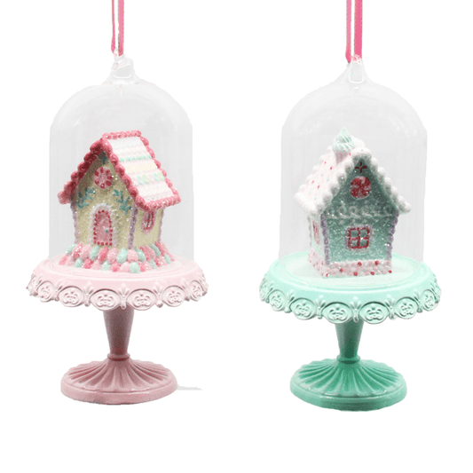 Candy House Cloche Ornaments