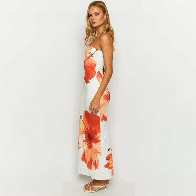 Tropical Peach Dress