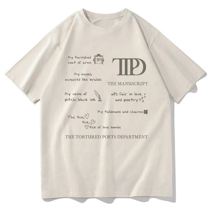 TTPD Manuscript Lyrics T-Shirt