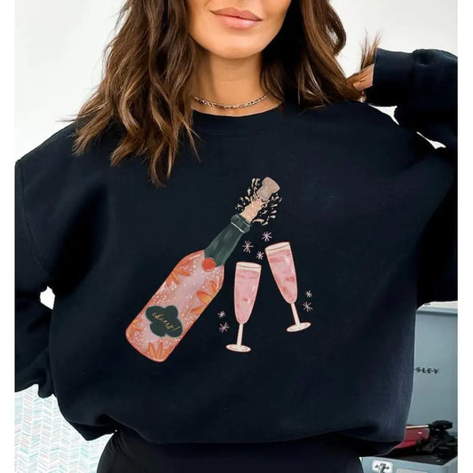 Champagne Illustration Sweatshirt