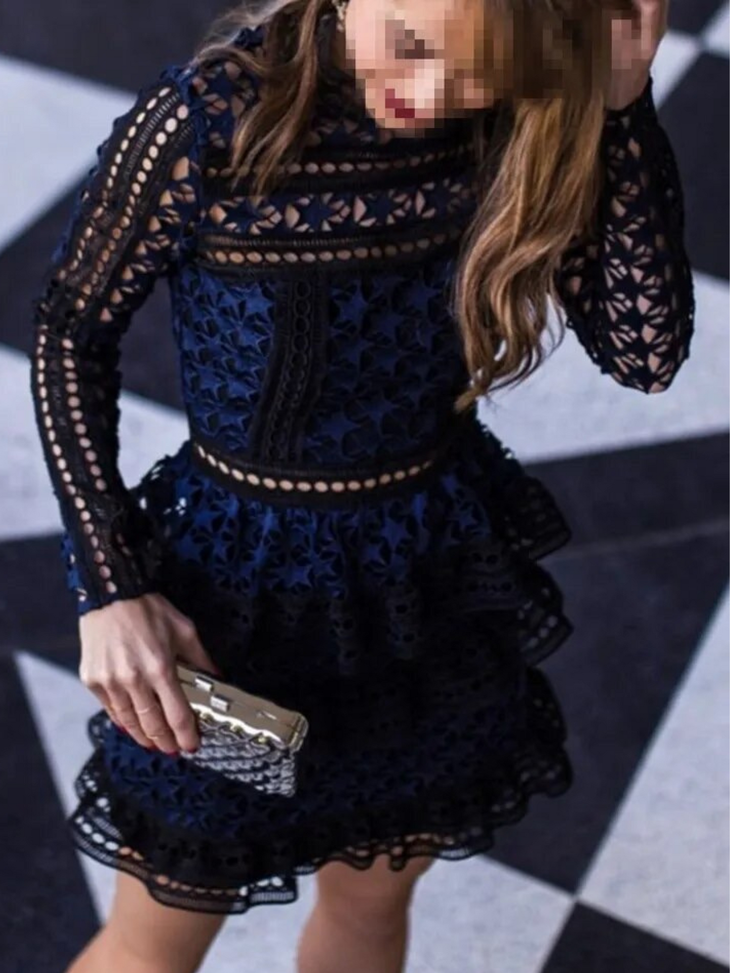 Midnight Lace Mini Dress
