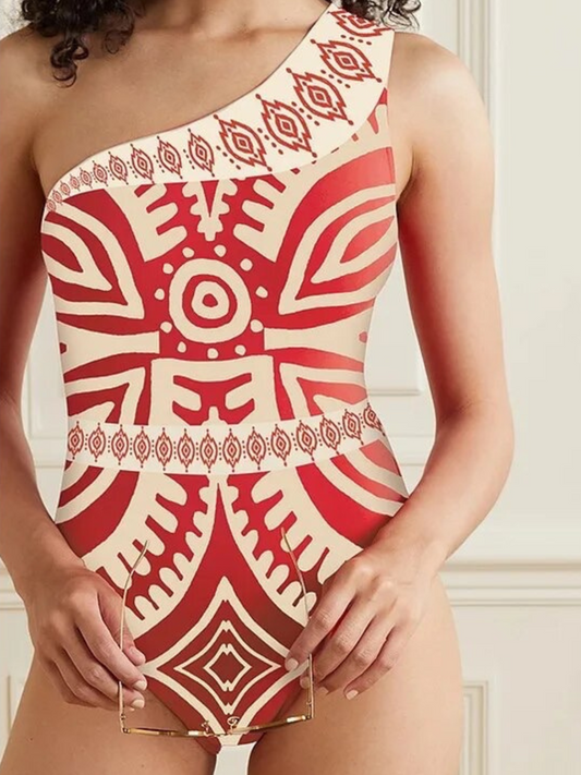 Red Tribal Swimsuit