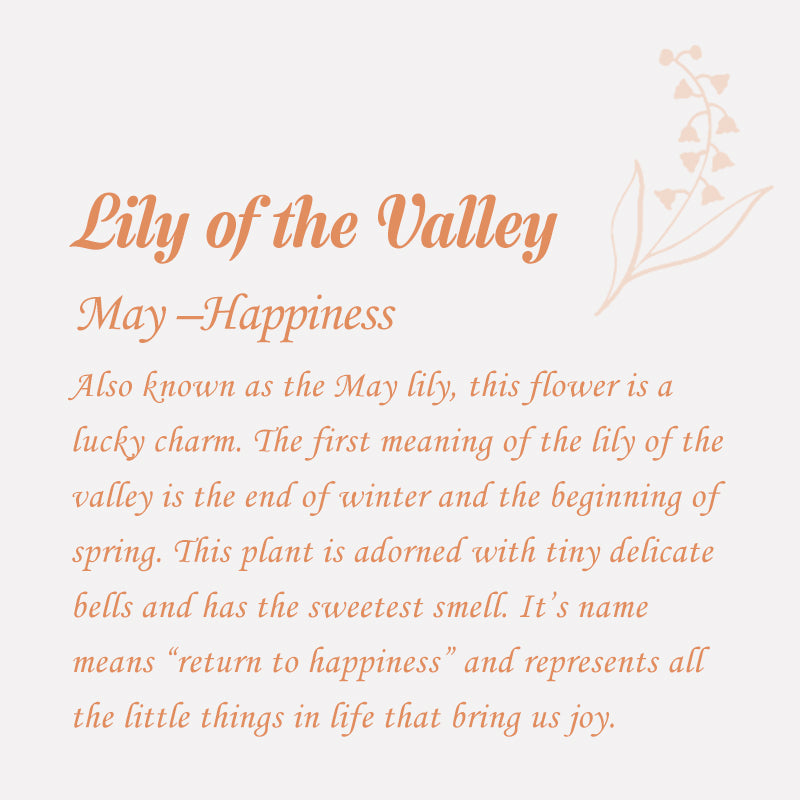 May Birth Month Flower Pendant Lily of the Valley