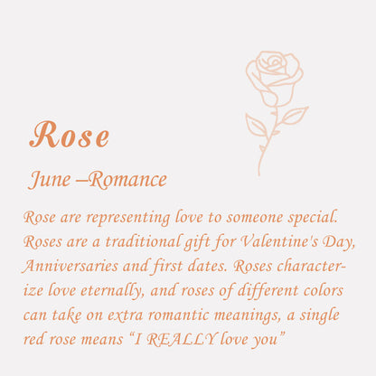 June Birth Month Flower Pendant Rose