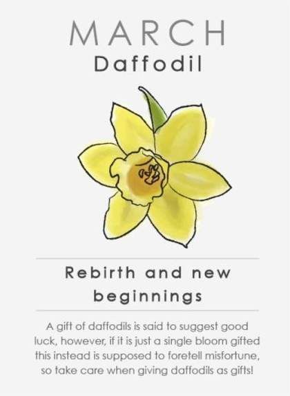 March Birth Month Flower Pendant Daffodil