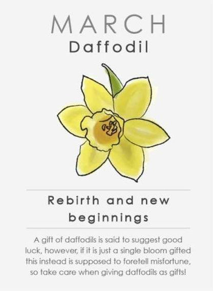 March Birth Month Flower Pendant Daffodil