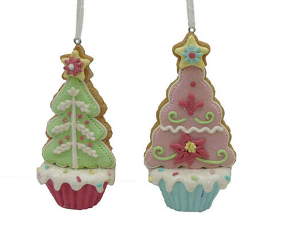 Iced Cookie Cupcake Ornaments