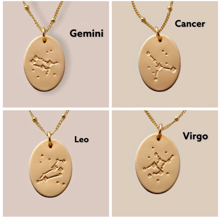 Pisces Constellation Zodiac Necklace
