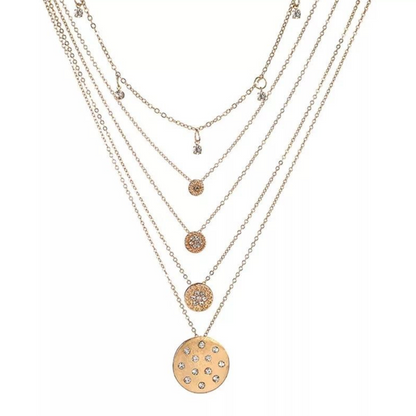 Banks Coin Crystal Necklace