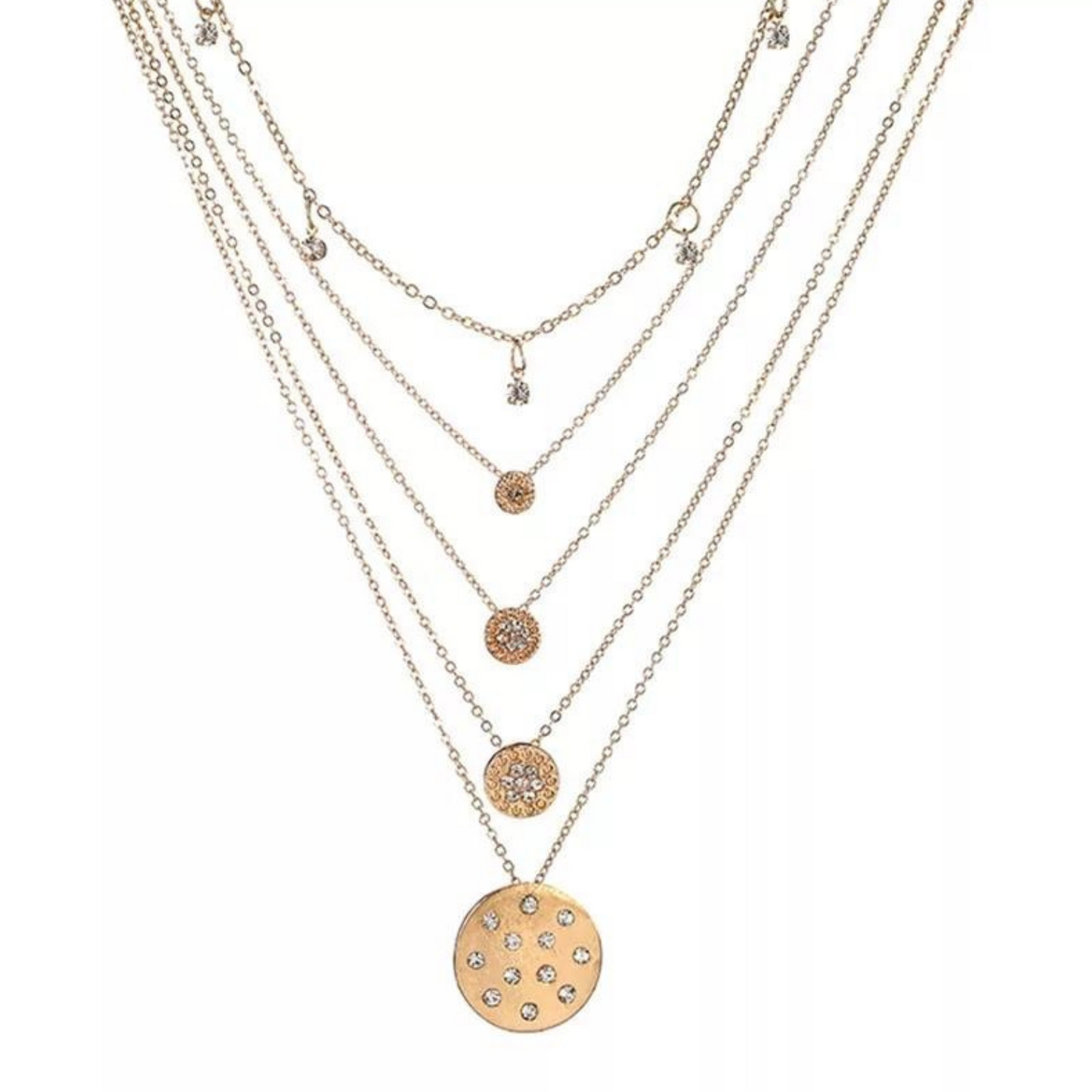 Banks Coin Crystal Necklace