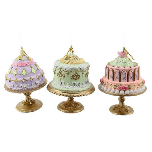Set of 3 Purple Pink Miniature Cakes