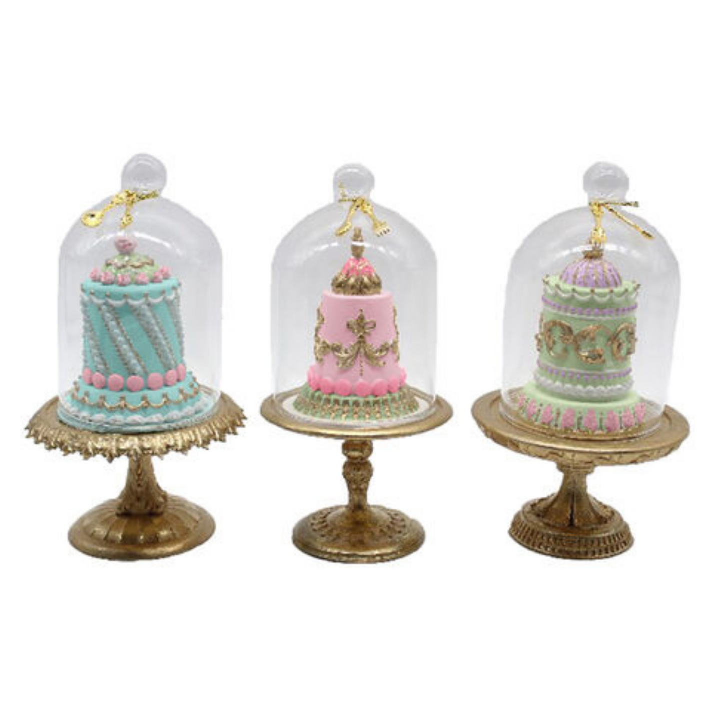 Cakes in Cloche Ornaments /3