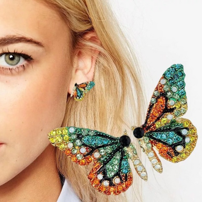 Crystal Butterfly Earrings