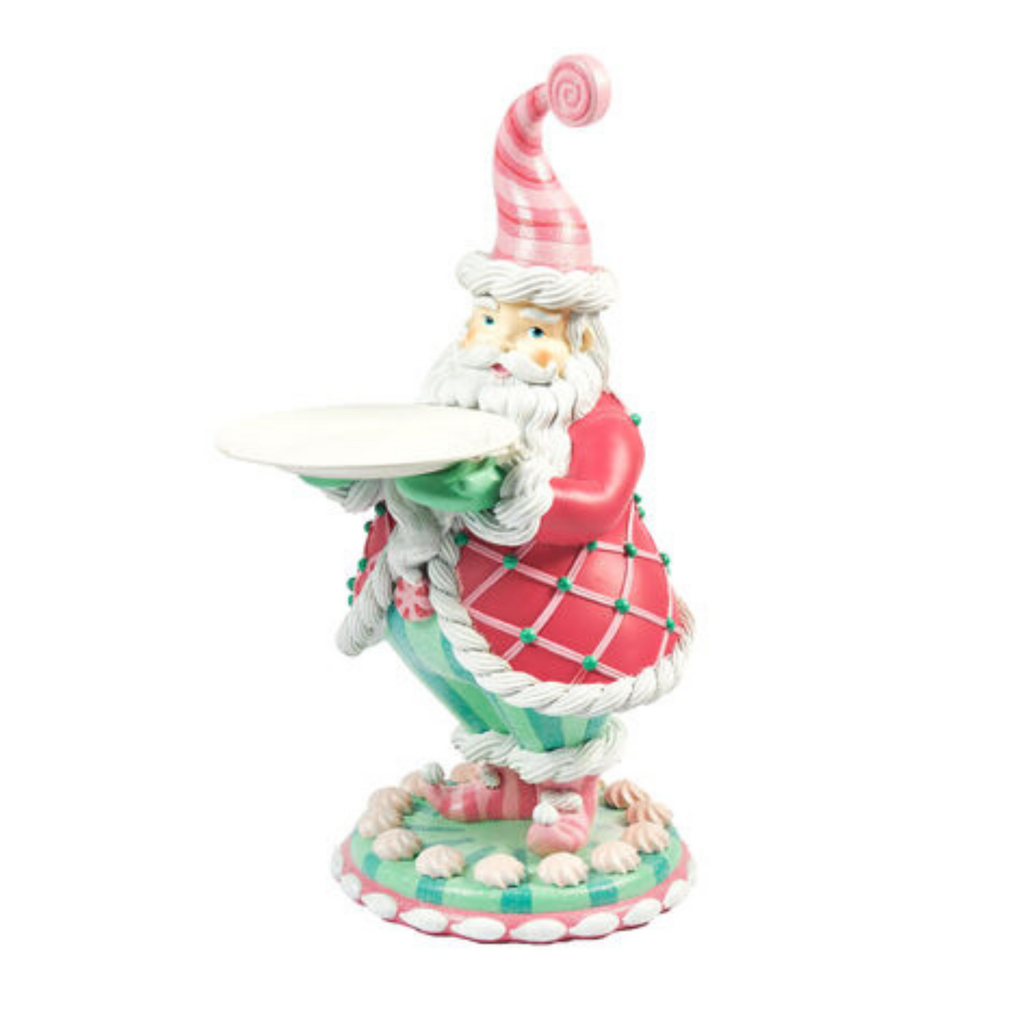 Candy Santa w/Serving Plate
