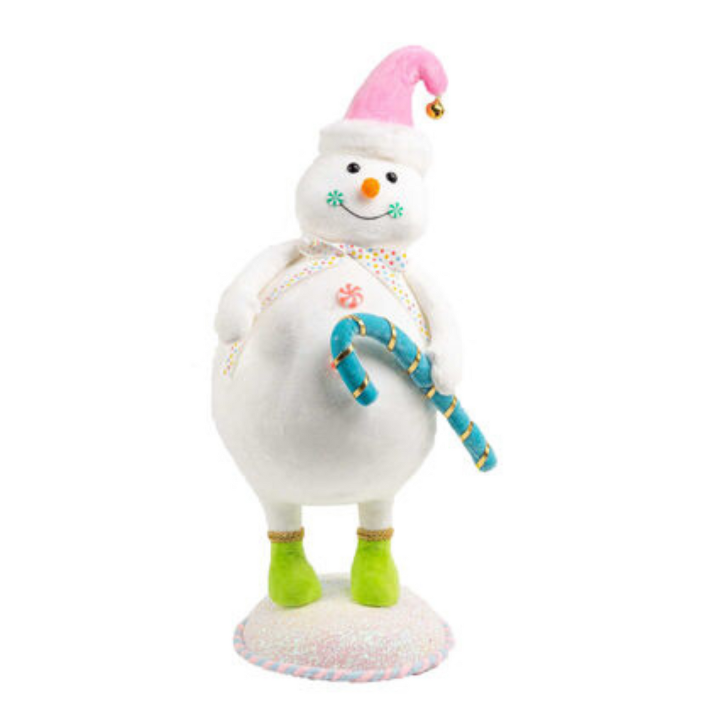 Snowman w/Blue Candy Cane
