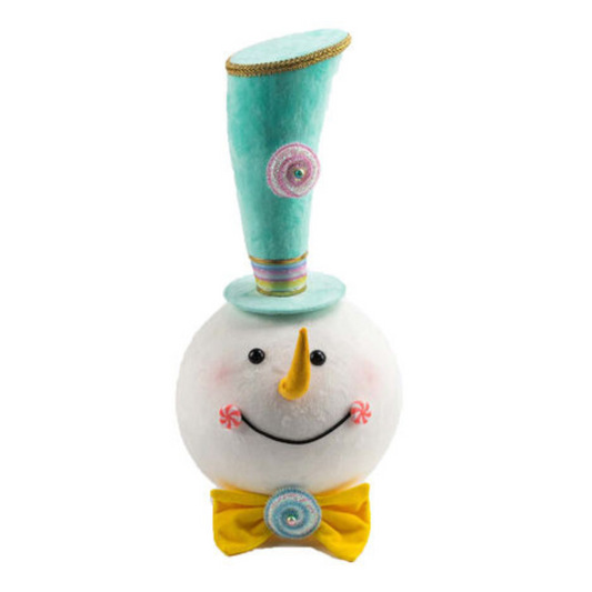 Snowman Head w/Blue Top Hat