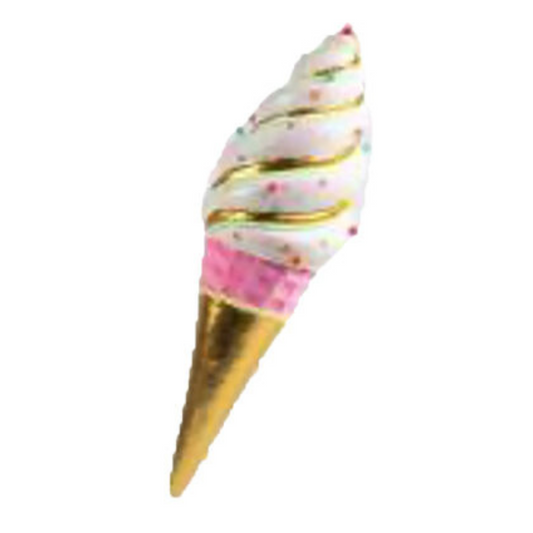 Ice Cream Cone Hanging Pink/Gold