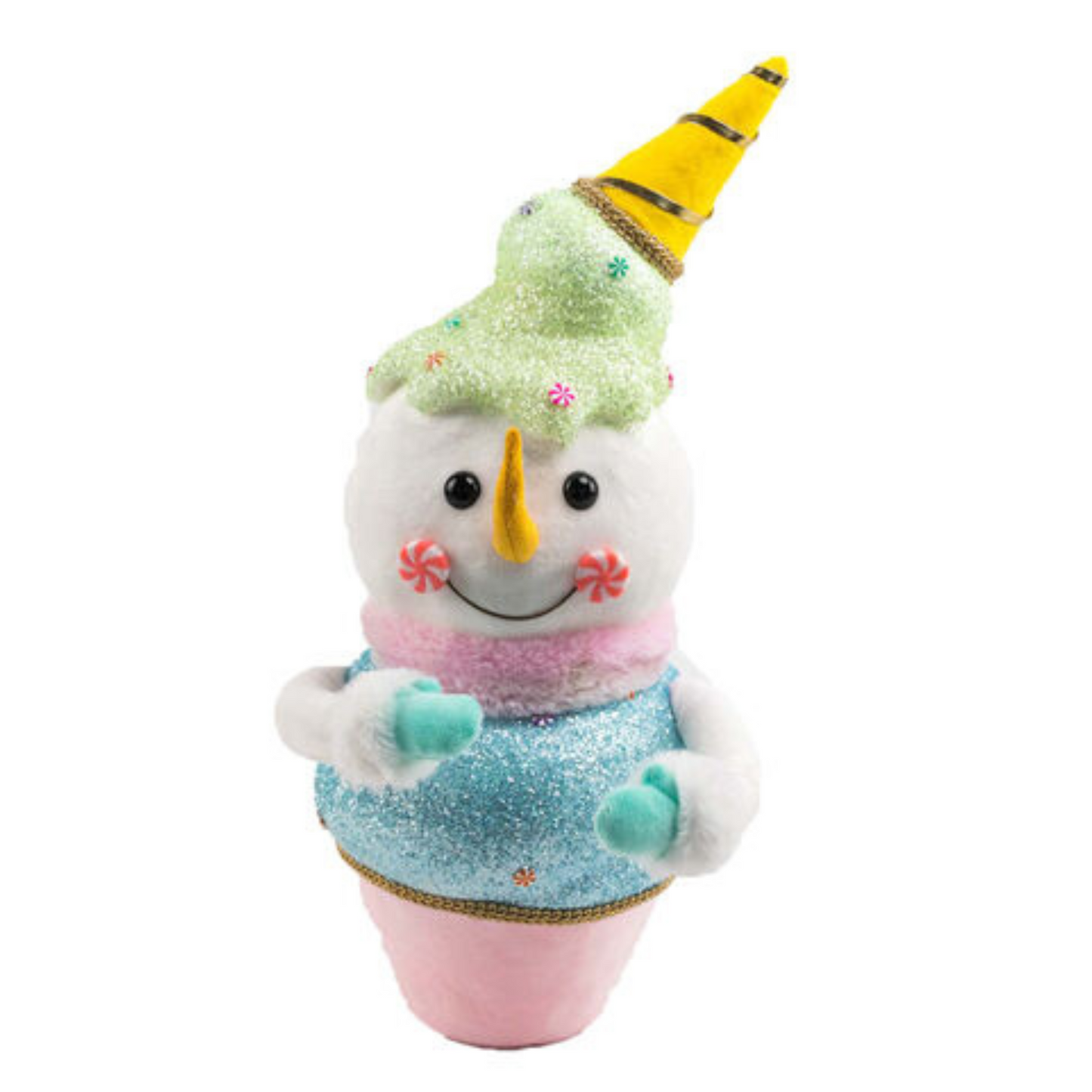 Snowman Cupcake w/Ice Cream