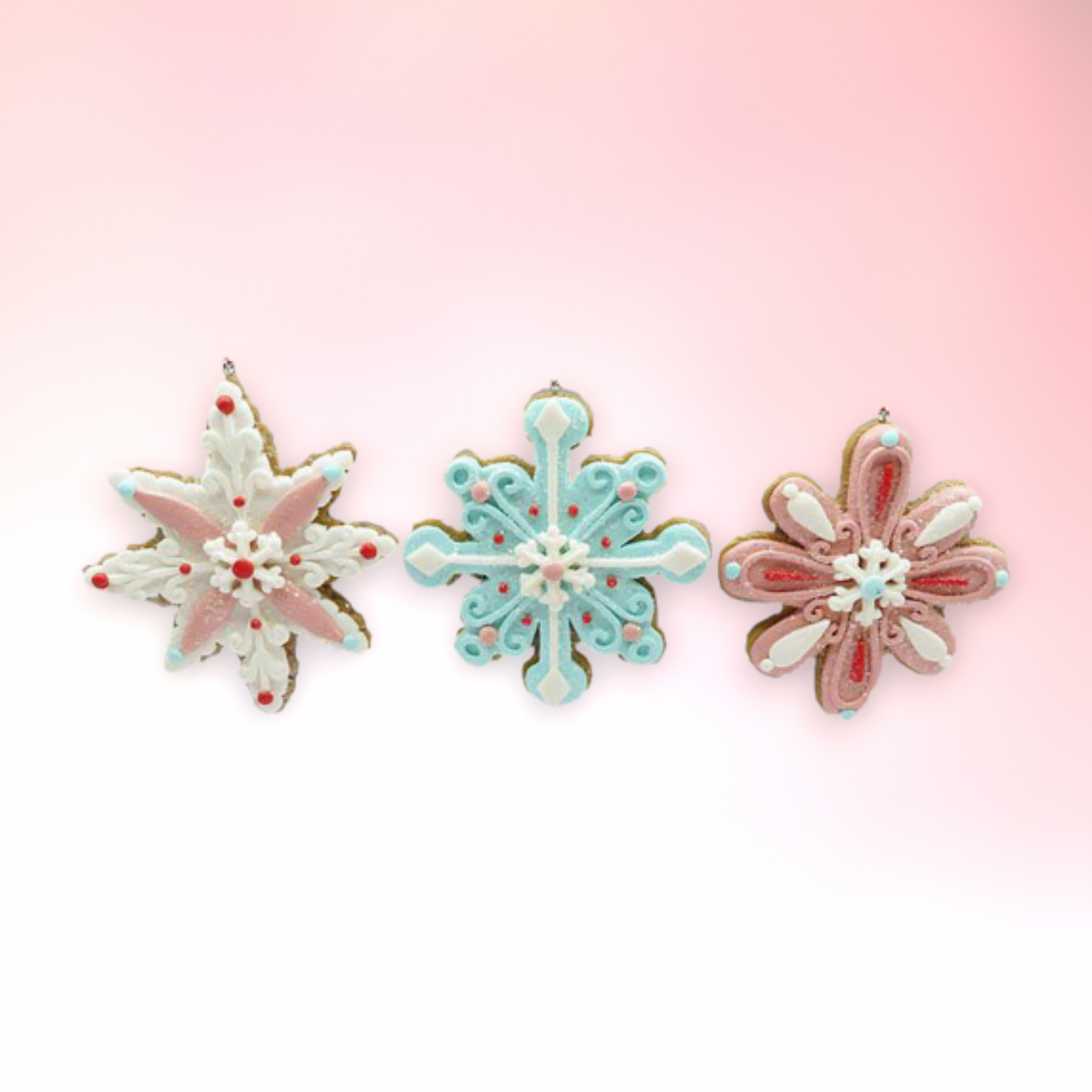 Candy Cookie Snowflakes Ornaments