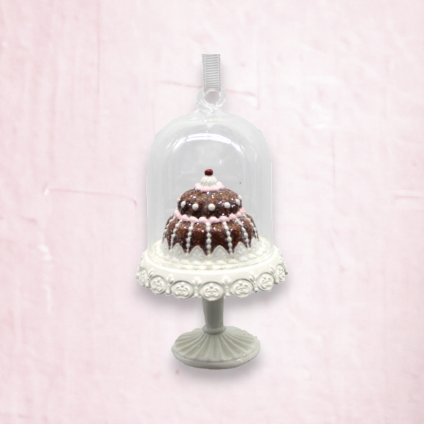 Tiered Gingerbread Cake in Cloche Orn