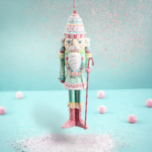 Pastel Peppermint Nutcracker Ornament /2