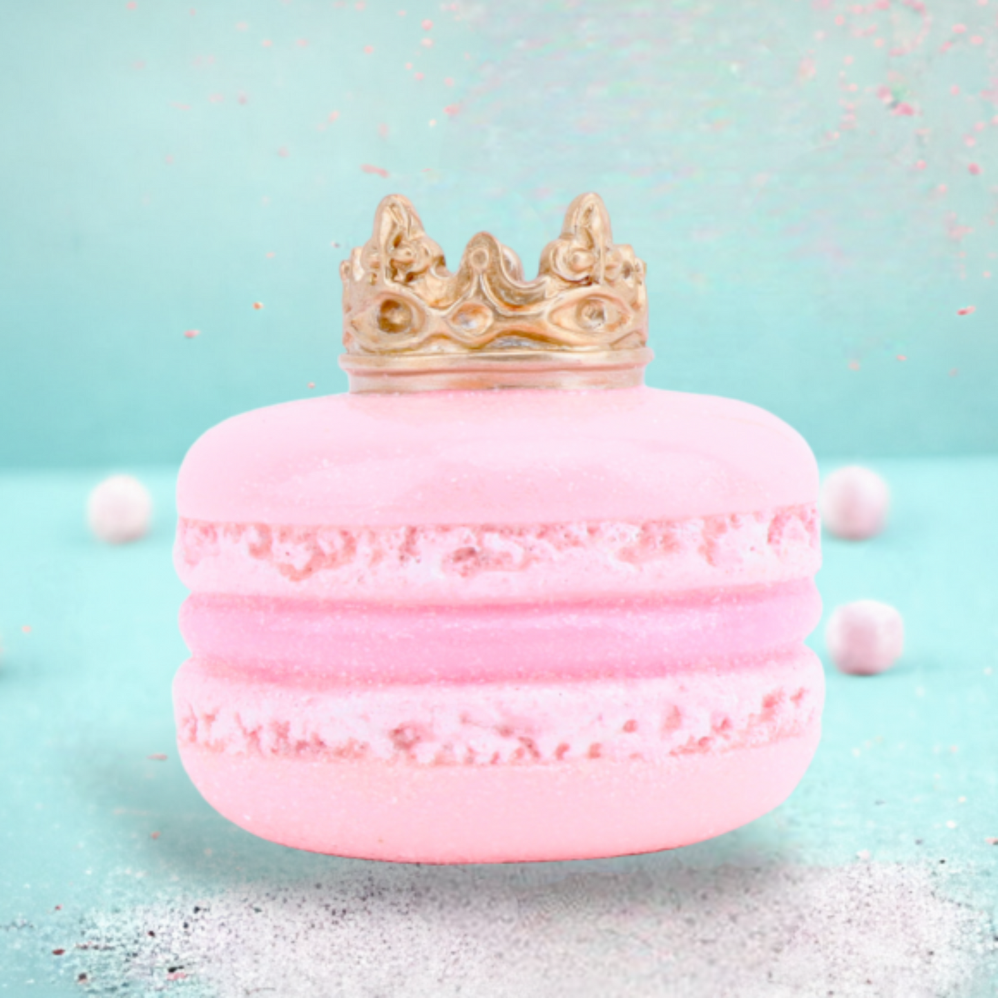 Macaron Pink w/Gold Crown Orn