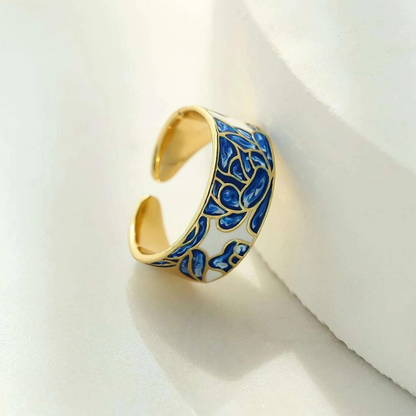 Blue Floral Ring