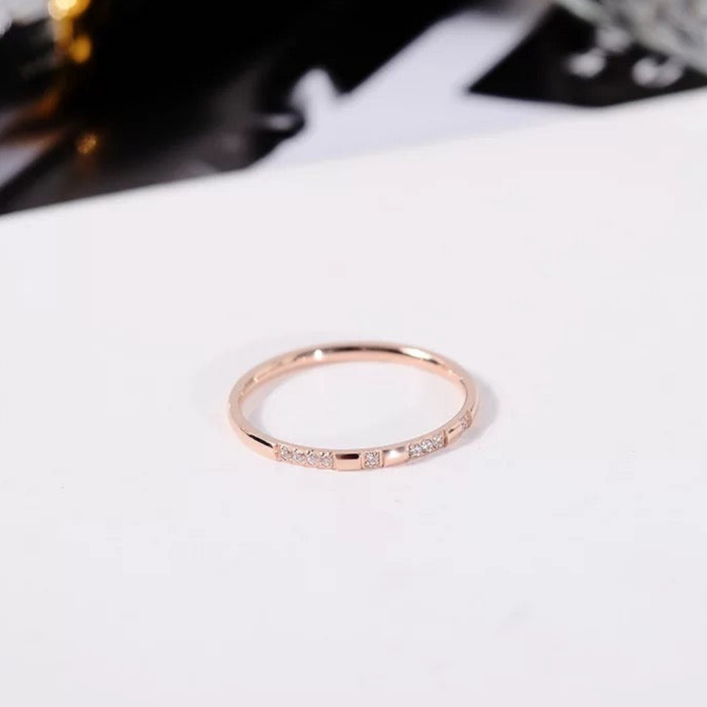 Rose Gold Crystal Ring