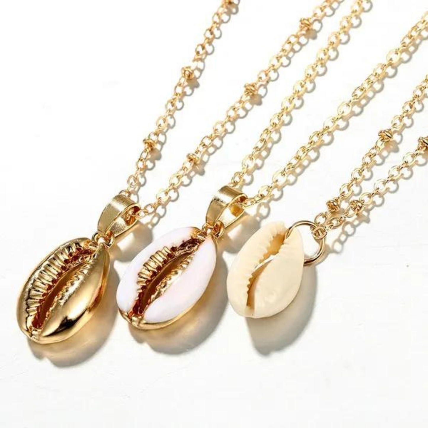 Layered Gold Seashell Necklace