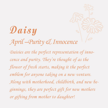 Birth Month Flower Pendant Disc April Daisy